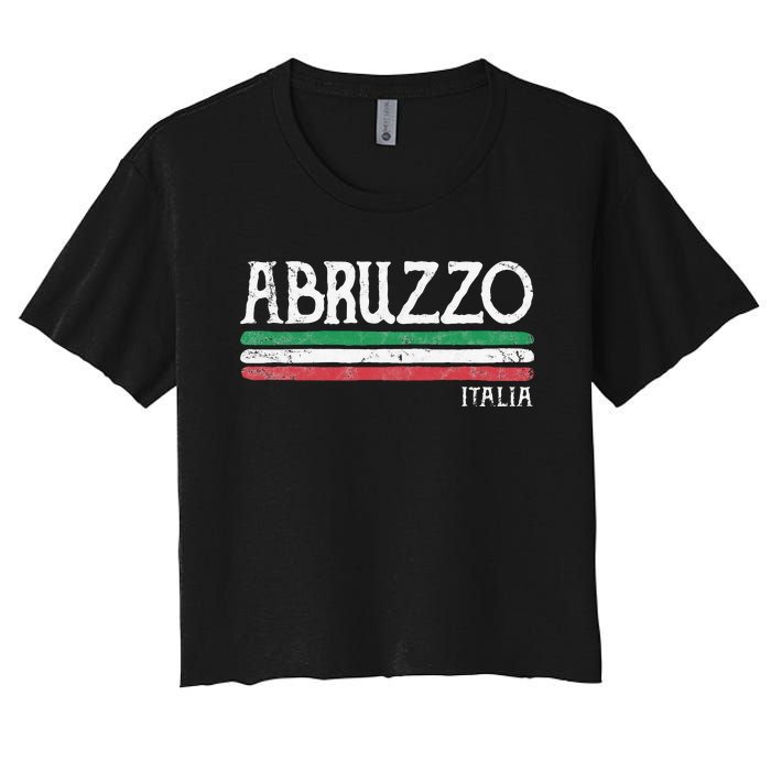 Abruzzo Italia Gift Italian Souvenir Italy Women's Crop Top Tee