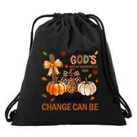 Autumn Is Gods Way Of Showing Us How Beautiful Change Can Be Drawstring Bag