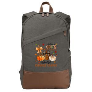 Autumn Is Gods Way Of Showing Us How Beautiful Change Can Be Cotton Canvas Backpack