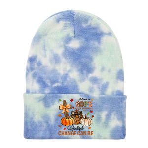 Autumn Is Gods Way Of Showing Us How Beautiful Change Can Be Tie Dye 12in Knit Beanie