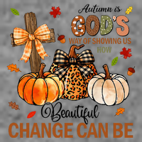 Autumn Is Gods Way Of Showing Us How Beautiful Change Can Be 7-Panel Snapback Hat