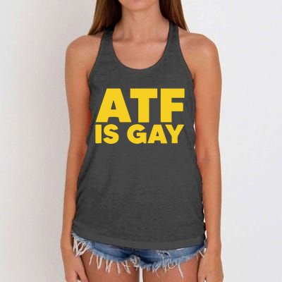 ATF Is Gay Women's Knotted Racerback Tank