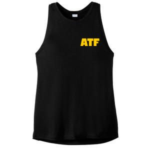 Atf Is Gay Front And Back Human Rights Equality Pride Ladies PosiCharge Tri-Blend Wicking Tank