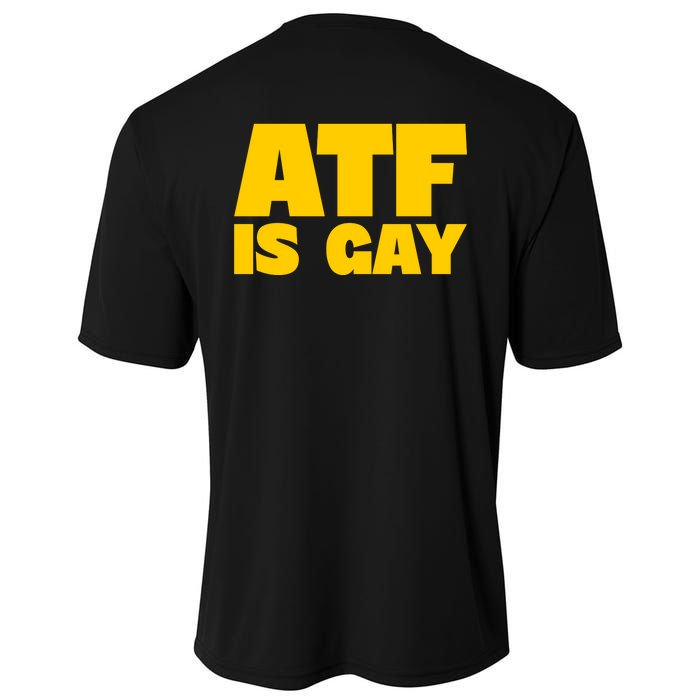 Atf Is Gay Front And Back Human Rights Equality Pride Cooling Performance Crew T-Shirt