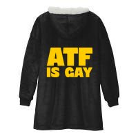 Atf Is Gay Front And Back Human Rights Equality Pride Hooded Wearable Blanket