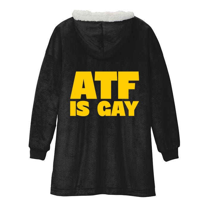 Atf Is Gay Front And Back Human Rights Equality Pride Hooded Wearable Blanket