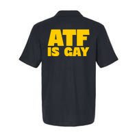 Atf Is Gay Front And Back Human Rights Equality Pride Softstyle Adult Sport Polo