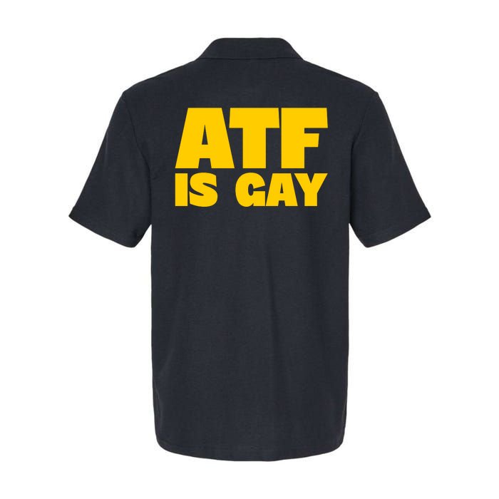 Atf Is Gay Front And Back Human Rights Equality Pride Softstyle Adult Sport Polo