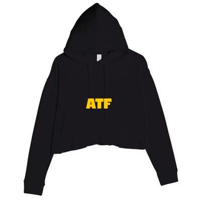 Atf Is Gay Front And Back Human Rights Equality Pride Crop Fleece Hoodie