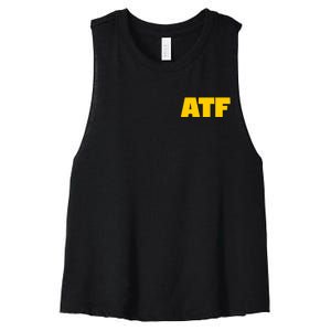 Atf Is Gay Front And Back Human Rights Equality Pride Women's Racerback Cropped Tank