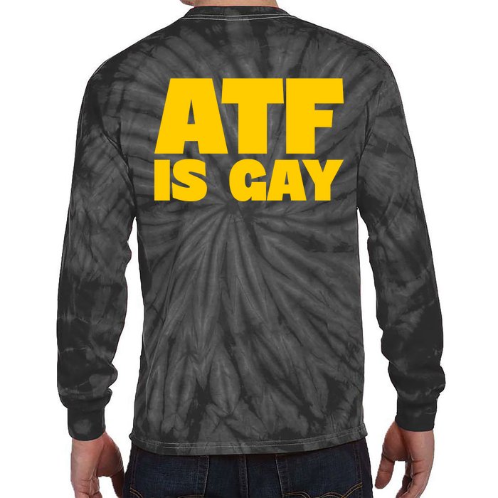 Atf Is Gay Front And Back Human Rights Equality Pride Tie-Dye Long Sleeve Shirt