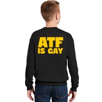 Atf Is Gay Front And Back Human Rights Equality Pride Kids Sweatshirt