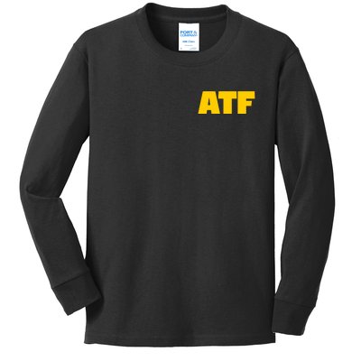 Atf Is Gay Front And Back Human Rights Equality Pride Kids Long Sleeve Shirt