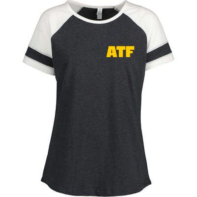 Atf Is Gay Front And Back Human Rights Equality Pride Enza Ladies Jersey Colorblock Tee