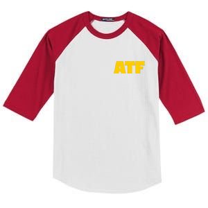 Atf Is Gay Front And Back Human Rights Equality Pride Kids Colorblock Raglan Jersey