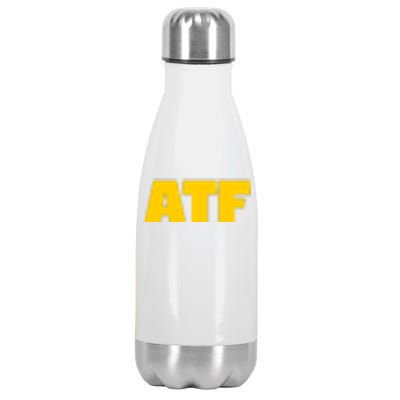 Atf Is Gay Front And Back Human Rights Equality Pride Stainless Steel Insulated Water Bottle