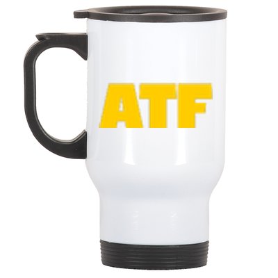 Atf Is Gay Front And Back Human Rights Equality Pride Stainless Steel Travel Mug