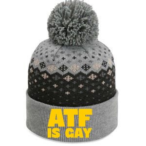 Atf Is Gay Human Rights Equality Pride The Baniff Cuffed Pom Beanie