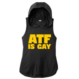 Atf Is Gay Human Rights Equality Pride Ladies PosiCharge Tri-Blend Wicking Draft Hoodie Tank