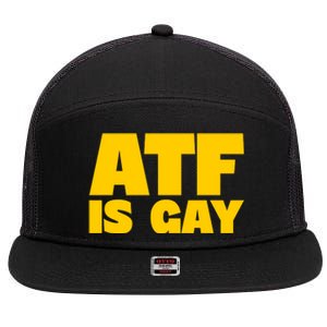 Atf Is Gay Human Rights Equality Pride 7 Panel Mesh Trucker Snapback Hat