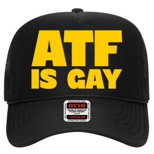 Atf Is Gay Human Rights Equality Pride High Crown Mesh Back Trucker Hat