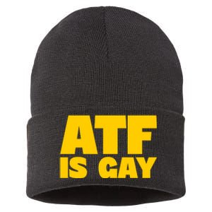 Atf Is Gay Human Rights Equality Pride Sustainable Knit Beanie