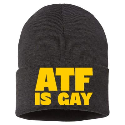 Atf Is Gay Human Rights Equality Pride Sustainable Knit Beanie