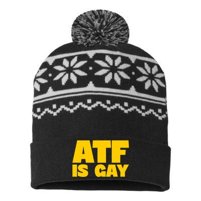 Atf Is Gay Human Rights Equality Pride USA-Made Snowflake Beanie