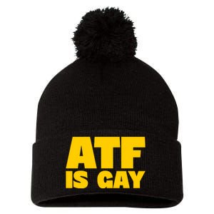 Atf Is Gay Human Rights Equality Pride Pom Pom 12in Knit Beanie