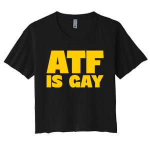 Atf Is Gay Human Rights Equality Pride Women's Crop Top Tee