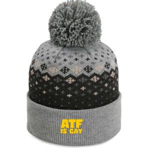 Atf Is Gay Human Rights Equality Pride Pocket Print The Baniff Cuffed Pom Beanie