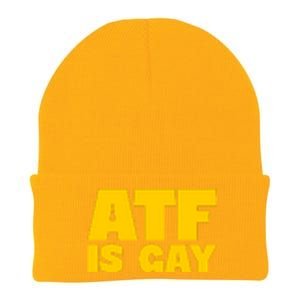 Atf Is Gay Human Rights Equality Pride Pocket Print Knit Cap Winter Beanie