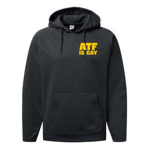 Atf Is Gay Human Rights Equality Pride Pocket Print Performance Fleece Hoodie