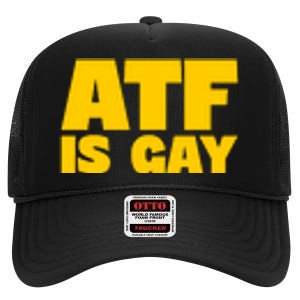 Atf Is Gay Human Rights Equality Pride Pocket Print High Crown Mesh Back Trucker Hat