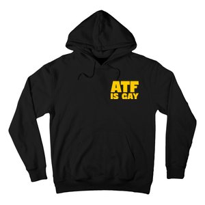 Atf Is Gay Human Rights Equality Pride Pocket Print Hoodie