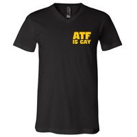 Atf Is Gay Human Rights Equality Pride Pocket Print V-Neck T-Shirt