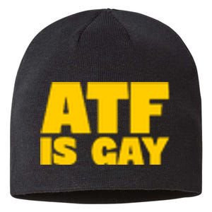 Atf Is Gay Human Rights Equality Pride Pocket Print Sustainable Beanie