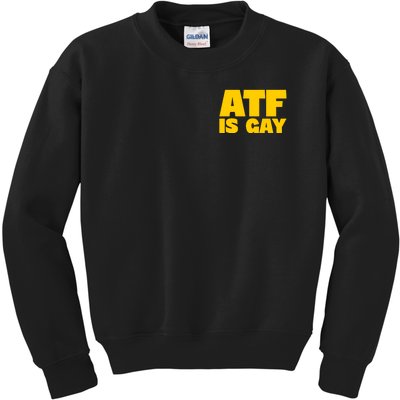 Atf Is Gay Human Rights Equality Pride Pocket Print Kids Sweatshirt