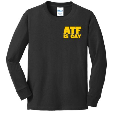 Atf Is Gay Human Rights Equality Pride Pocket Print Kids Long Sleeve Shirt