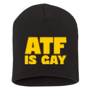 Atf Is Gay Human Rights Equality Pride Pocket Print Short Acrylic Beanie