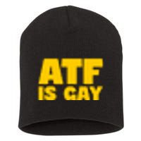 Atf Is Gay Human Rights Equality Pride Pocket Print Short Acrylic Beanie