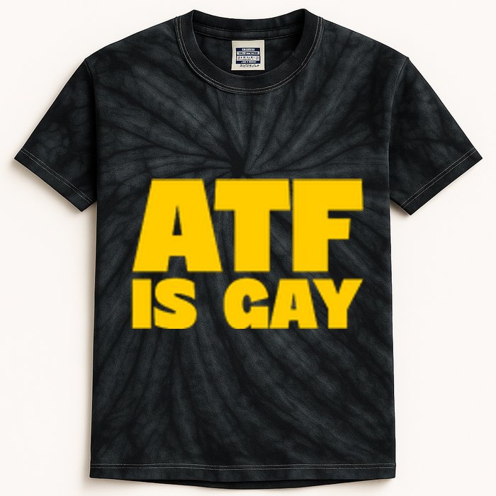 Atf Is Gay Human Rights Equality Pride Pocket Print Kids Tie-Dye T-Shirt