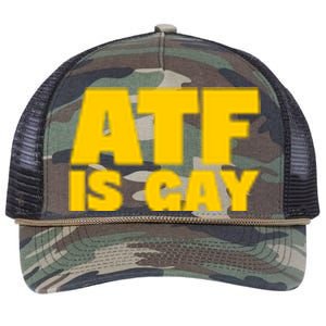 Atf Is Gay Human Rights Equality Pride Pocket Print Retro Rope Trucker Hat Cap