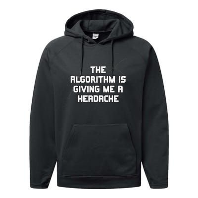 Algorithm Is Giving Me A Headache Futuristic Data Network Performance Fleece Hoodie