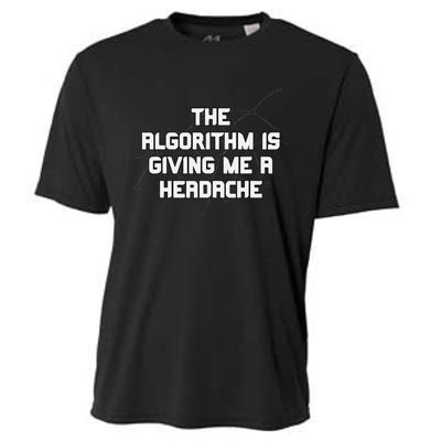 Algorithm Is Giving Me A Headache Futuristic Data Network Cooling Performance Crew T-Shirt