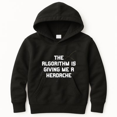 Algorithm Is Giving Me A Headache Futuristic Data Network Kids Hoodie