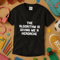 Algorithm Is Giving Me A Headache Futuristic Data Network Kids T-Shirt