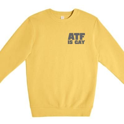 Atf Is Gay Human Rights Equality Pride Greystyle Pocket Print Premium Crewneck Sweatshirt