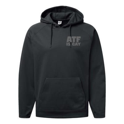 Atf Is Gay Human Rights Equality Pride Greystyle Pocket Print Performance Fleece Hoodie