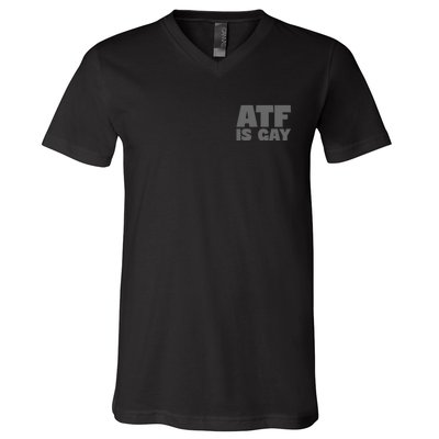 Atf Is Gay Human Rights Equality Pride Greystyle Pocket Print V-Neck T-Shirt